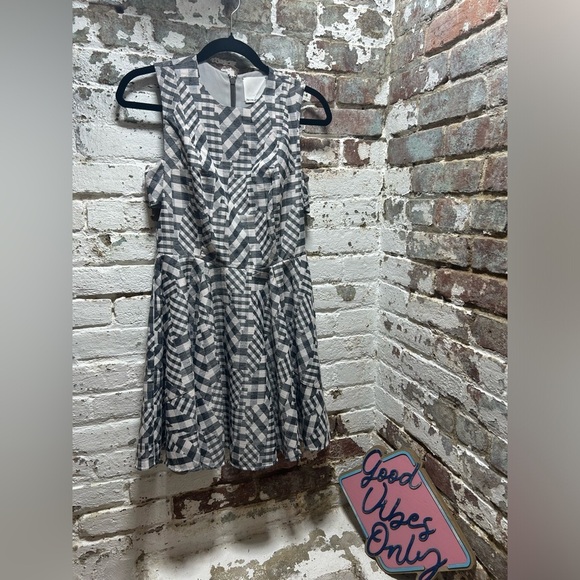 prose & poetry Dresses & Skirts - Prose & Poetry Gray and White Checkered Sleeveless Mini Length Dress. Size Small